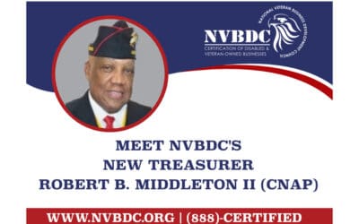 National Veteran Business Development Council announces Robert B. Middleton, II (CNAP)as Treasurer