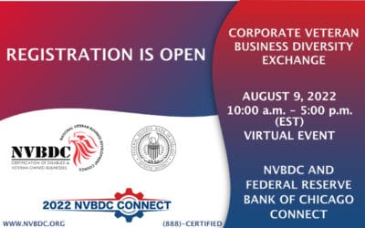 National Veteran Business Development Council opens registration for “NVBDC Federal Reserve Bank of Chicago Connect, August 9.”