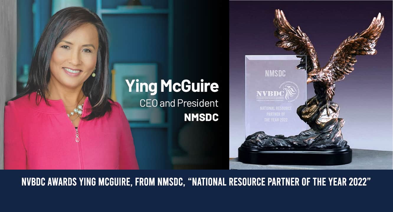 NVBDC awards Ying McGuire, from NMSDC