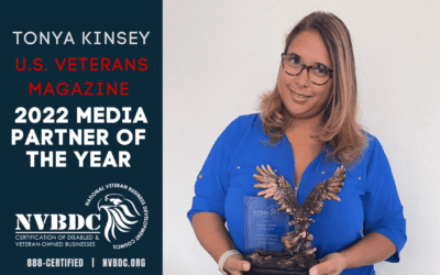 NVBDC awards U.S Veterans Magazine, Tonya Kinsey, “Media Partner of the Year 2022”