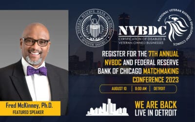 National Veteran Business Development Council - SD/VOB Certification The NVBDC and Federal Reserve Bank of Chicago are partnering once again to bring veteran business owners the 7th annual Reserving Veteran Business Connections.