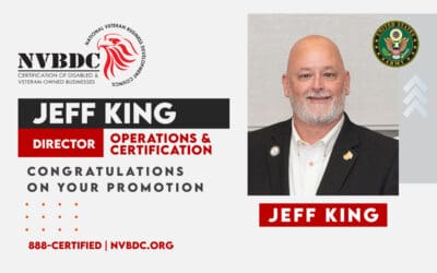 National Veteran Business Development Council - SD/VOB Certification Jeff King: Elevating Veteran-Owned Businesses as Director of Operations and Certification at NVBDC