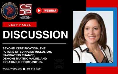 National Veteran Business Development Council - SD/VOB Certification NVBDC Executive Director Elaine Taylor to Join National Panel on the Future of Supplier Inclusion