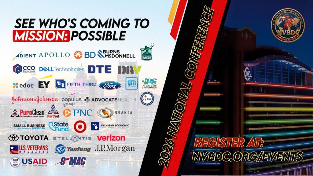 National Veteran Business Development Council - SD/VOB Certification Mission: POSSIBLE Brings Corporate America, Government and Business Resources Together in Detroit